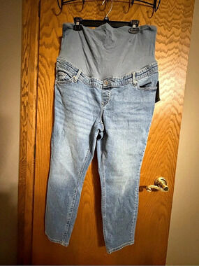 H&M Mama Slim High Rib Maternity Jeans Blue XL